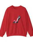 C- Rosie Girl-24S "Shoe with Bow" Print Design | Unisex Heavy Blend™ Crewneck Sweatshirt