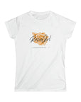 C-01b Rosie Girl Logo "Golden Rose" Print Design | Women's Softstyle Tee