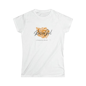 C-01b Rosie Girl Logo "Golden Rose" Print Design | Women's Softstyle Tee