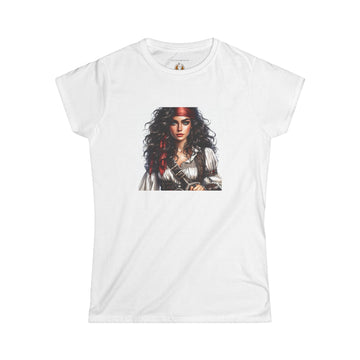 Novelty (025w) Pirate Lady Print Design | Women's Softstyle Tee