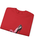 C- Rosie Girl-24S "Shoe with Bow" Print Design | Unisex Heavy Blend™ Crewneck Sweatshirt