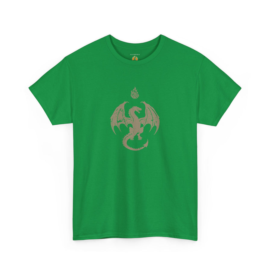 Novelty (043) Dragon Shadow Print Design | Unisex Heavy Cotton Tee