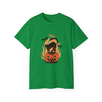 Halloween "Cat and Pumpkin" |Unisex Ultra Cotton Tee