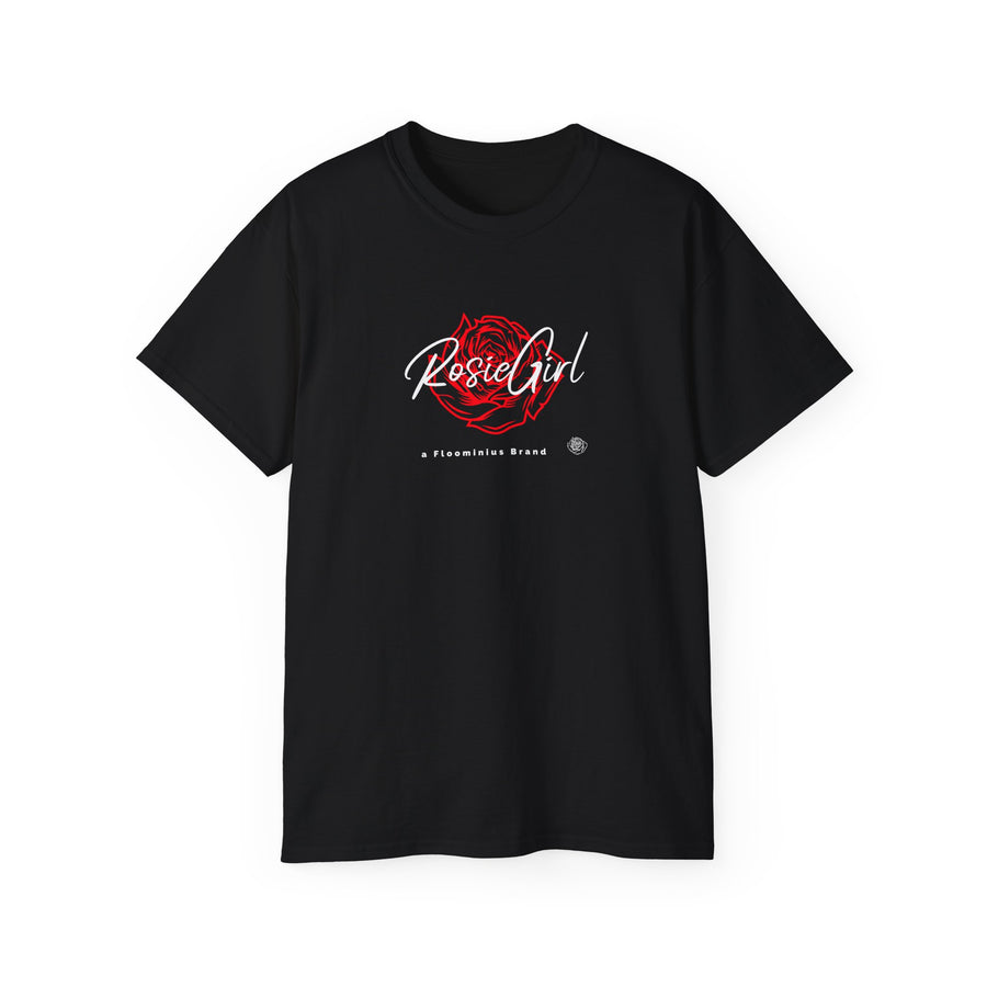 C-02c Rosie Girl Logo "Red Rose" Print Design (Unisex) | Unisex Ultra Cotton Tee