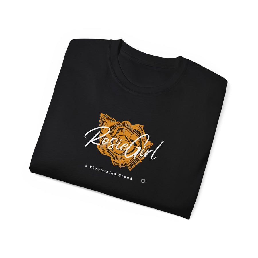 C-2a Rosie Girl Logo "Golden Rose" Print Design (Unisex) | Unisex Ultra Cotton Tee