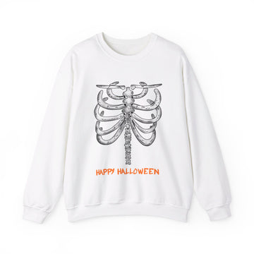 Halloween Skeleton "Happy Halloween" | Unisex Heavy Blend™ Crewneck Sweatshirt