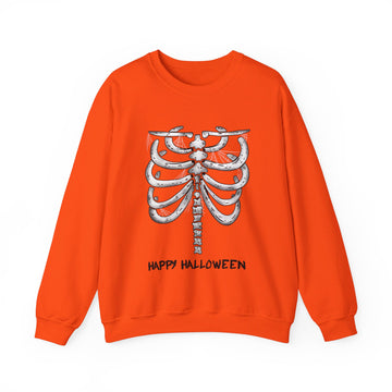 Halloween Skeleton "Happy Halloween" | Unisex Heavy Blend™ Crewneck Sweatshirt