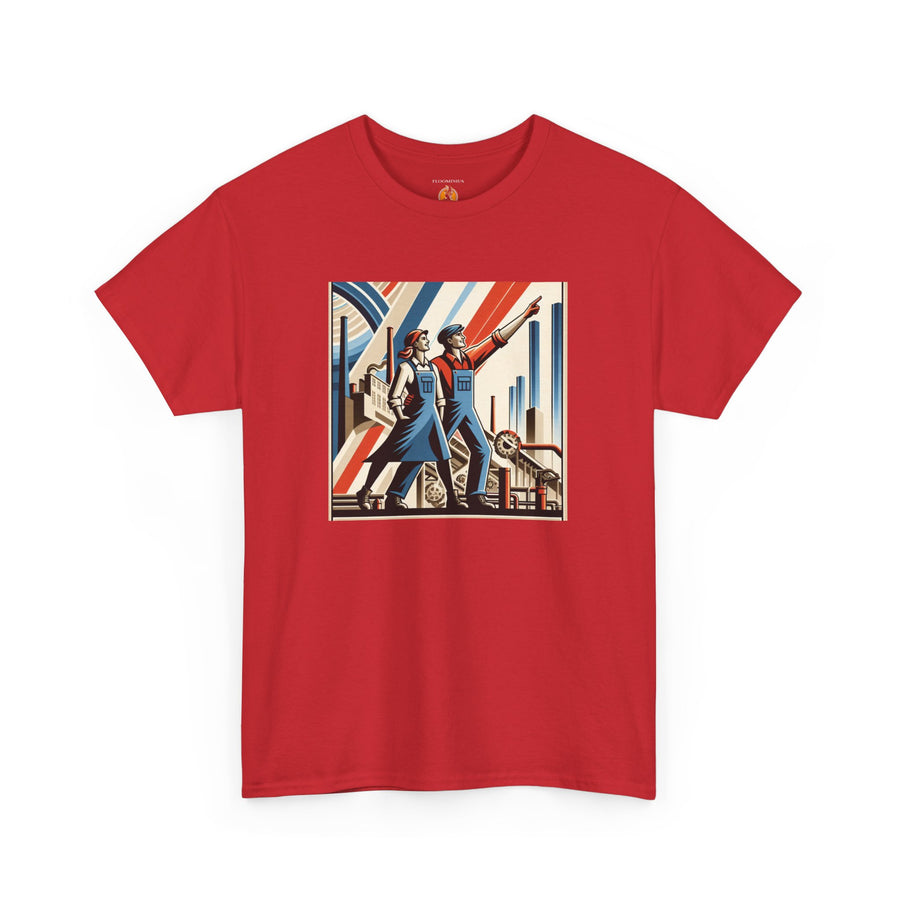 Novelty (068) Constructivist Poster Print Design #8 by Floominius Brands /Unisex Heavy Cotton Tee