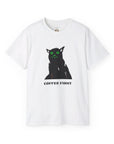 Halloween "Coffee First" Kitty Design | Unisex Ultra Cotton Tee