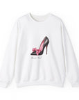 C- Rosie Girl-24S "Shoe with Bow" Print Design | Unisex Heavy Blend™ Crewneck Sweatshirt