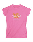 C-01a Rosie Girl Logo " Golden Rose" Print Design | Women's Softstyle Tee