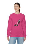 C- Rosie Girl-24S "Shoe with Bow" Print Design | Unisex Heavy Blend™ Crewneck Sweatshirt