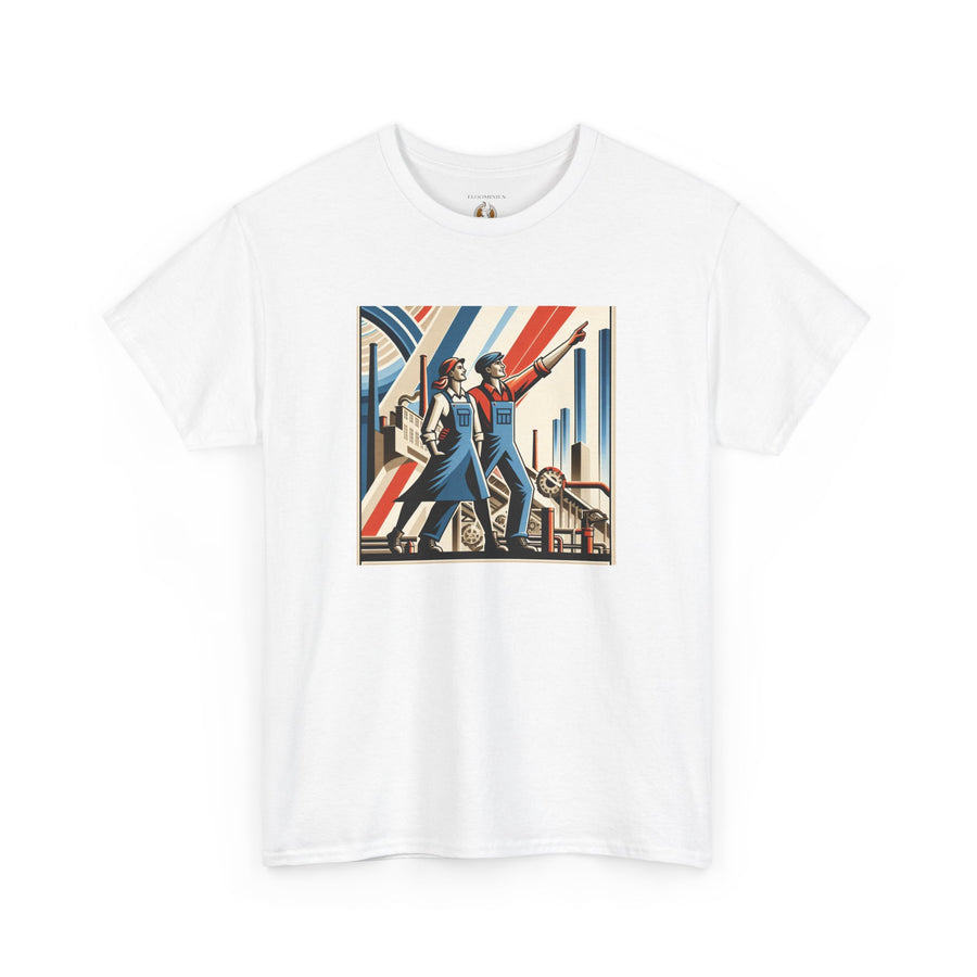 Novelty (068) Constructivist Poster Print Design #8 by Floominius Brands /Unisex Heavy Cotton Tee