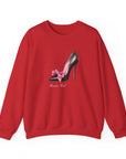 C- Rosie Girl-24S "Shoe with Bow" Print Design | Unisex Heavy Blend™ Crewneck Sweatshirt