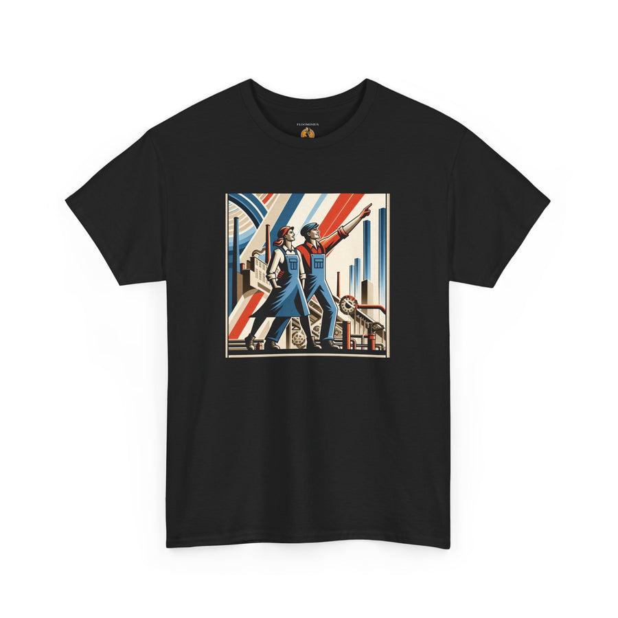 Novelty (068) Constructivist Poster Print Design #8 by Floominius Brands /Unisex Heavy Cotton Tee