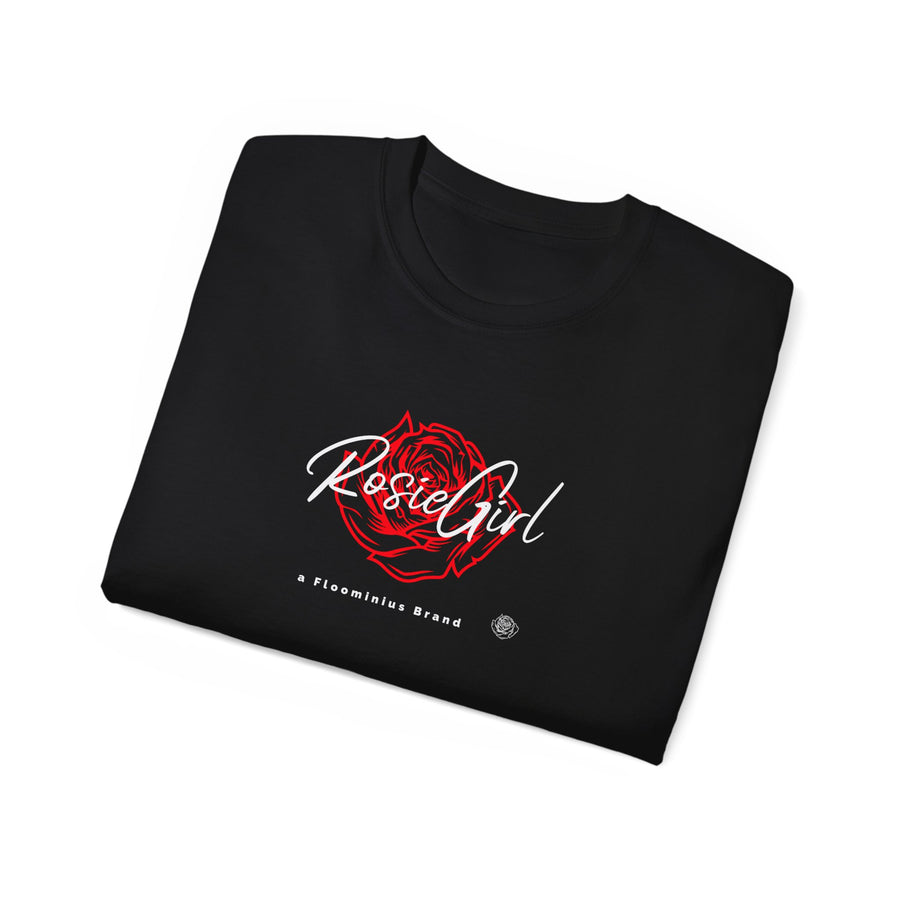 C-02c Rosie Girl Logo "Red Rose" Print Design (Unisex) | Unisex Ultra Cotton Tee