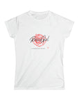 C-01c Rosie Girl Logo "Red Rose" Print Design | Women's Softstyle Tee