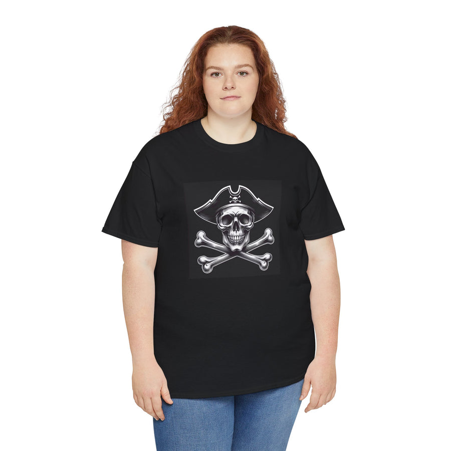 Novelty (022) "Skull & Crossbones" Print Design | Unisex Heavy Cotton Tee