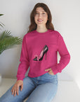 C- Rosie Girl-24S "Shoe with Bow" Print Design | Unisex Heavy Blend™ Crewneck Sweatshirt