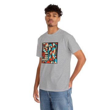 Novelty (065) Constructivist Poster Print Design #5 | Unisex Heavy Cotton Tee