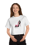 C- Rosie Girl-24C "Shoe with Bow" Print Design | Champion Women's Heritage Cropped T-Shirt