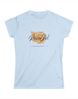 C-01b Rosie Girl Logo "Golden Rose" Print Design | Women's Softstyle Tee