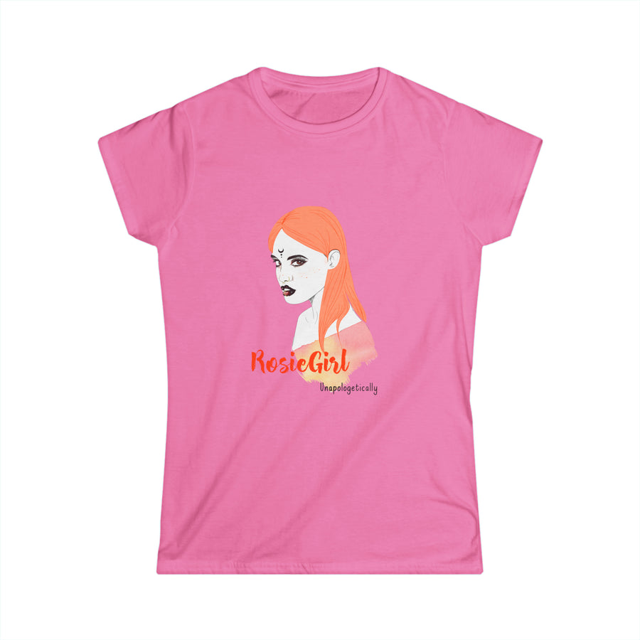 C-RG-24 "Unapologetically" Rosie Girl Print Design | Women's Softstyle Tee