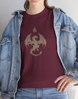 Novelty (043) Dragon Shadow Print Design | Unisex Heavy Cotton Tee