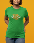 C-01a Rosie Girl Logo " Golden Rose" Print Design | Women's Softstyle Tee