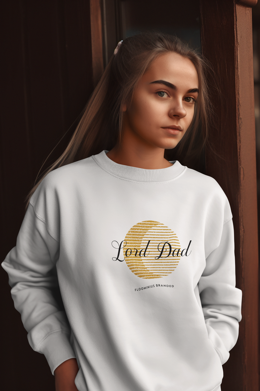 LD1 S002a Lord Dad "Sun & Moon" Print Design | Unisex Heavy Blend™ Crewneck Sweatshirt