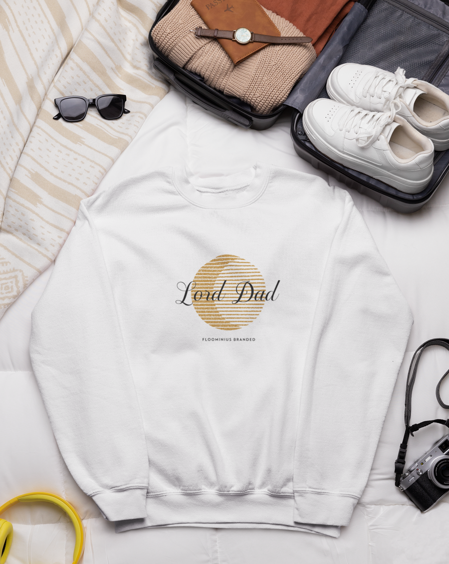 LD1 S002a Lord Dad "Sun & Moon" Print Design | Unisex Heavy Blend™ Crewneck Sweatshirt