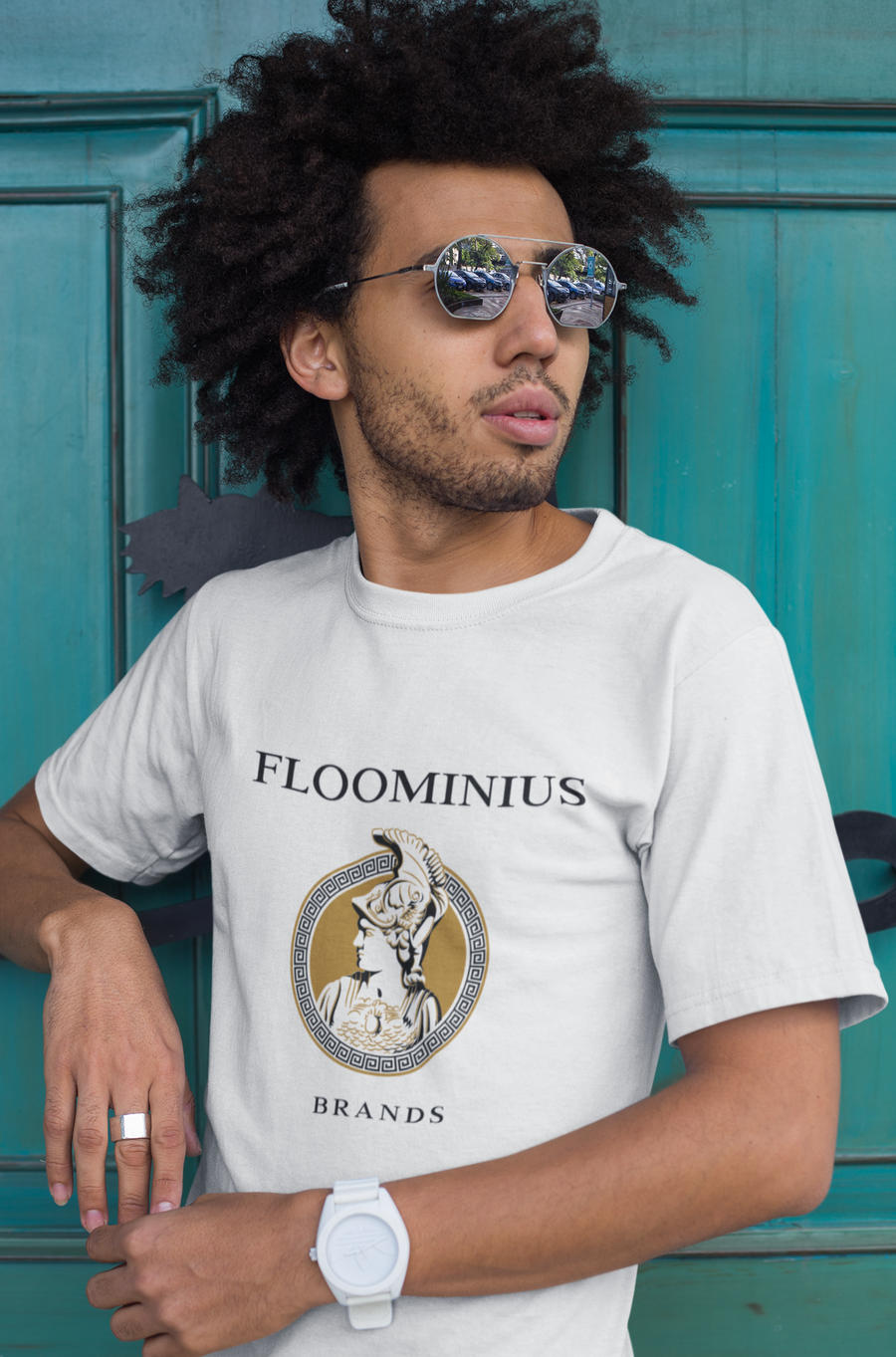 FLOOMINIUS  (Logo Neck Label) Tee (White) / Unisex Heavy Cotton Tee Shirts