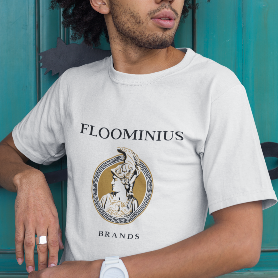 FLOOMINIUS  (Logo Neck Label) Tee (White) / Unisex Heavy Cotton Tee Shirts