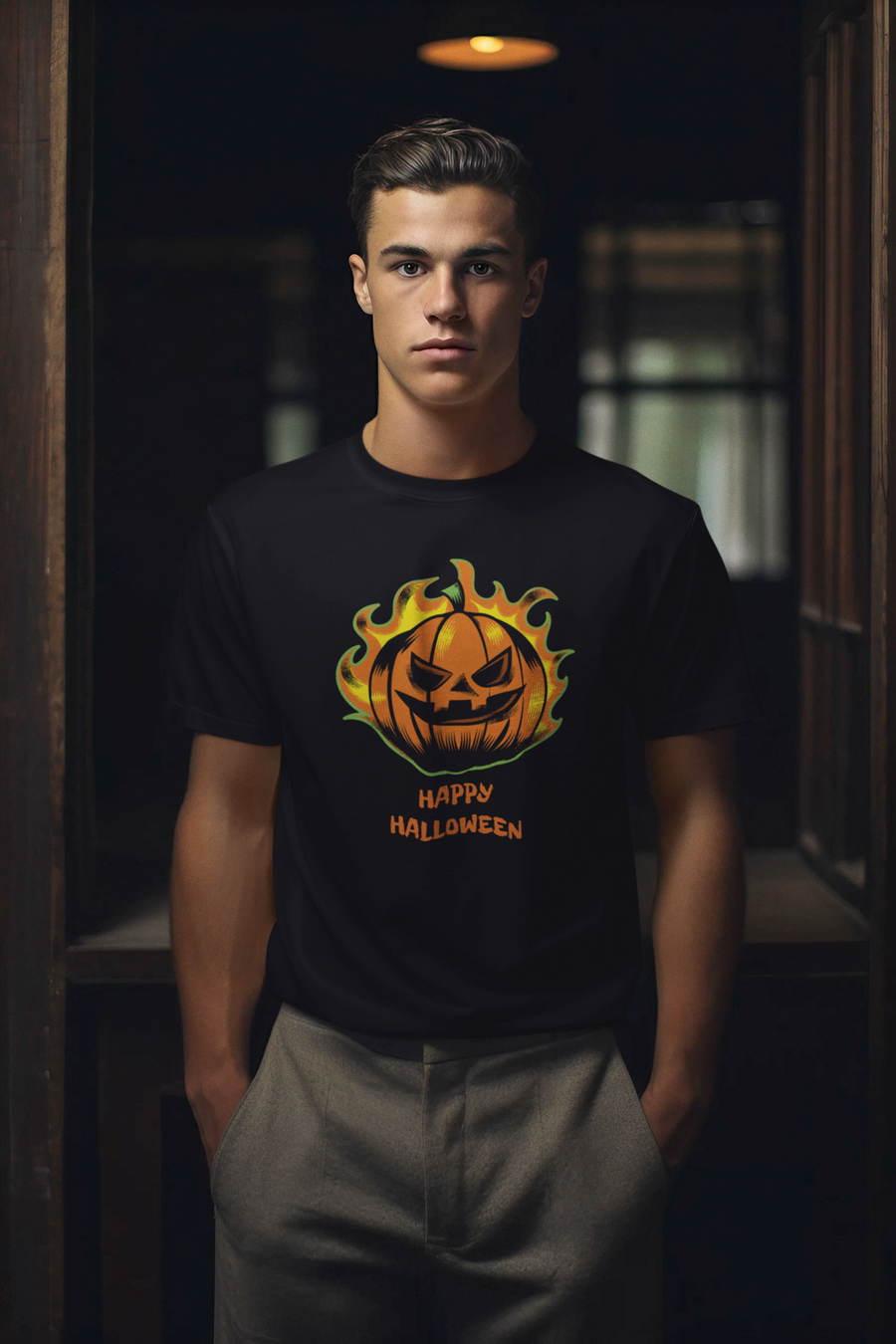 Halloween "Happy Halloween" Pumpkin | Unisex Ultra Cotton Tee